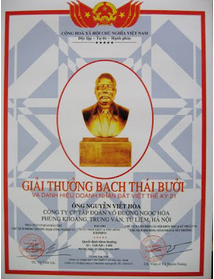Giải thưởng Bạch Thái Bưởi - Bảo Vệ Ngọc Hòa - Công Ty Cổ Phần Dịch Vụ Bảo Vệ Ngọc Hòa Bà Rịa - Vũng Tàu